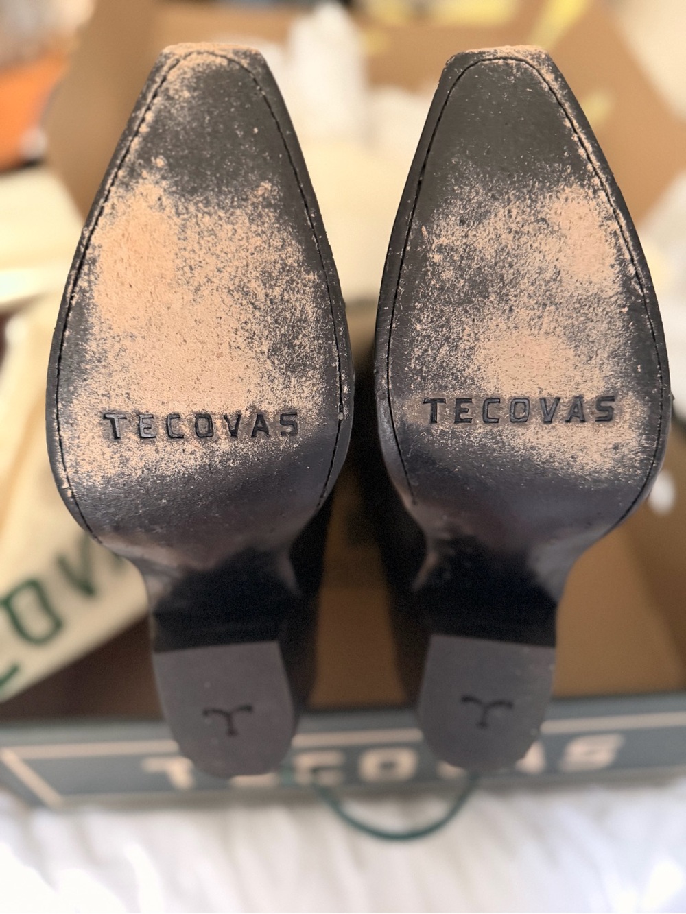 Tecovas Annie (midnight) Black Leather Cowboy Boots - Picture 7 of 7